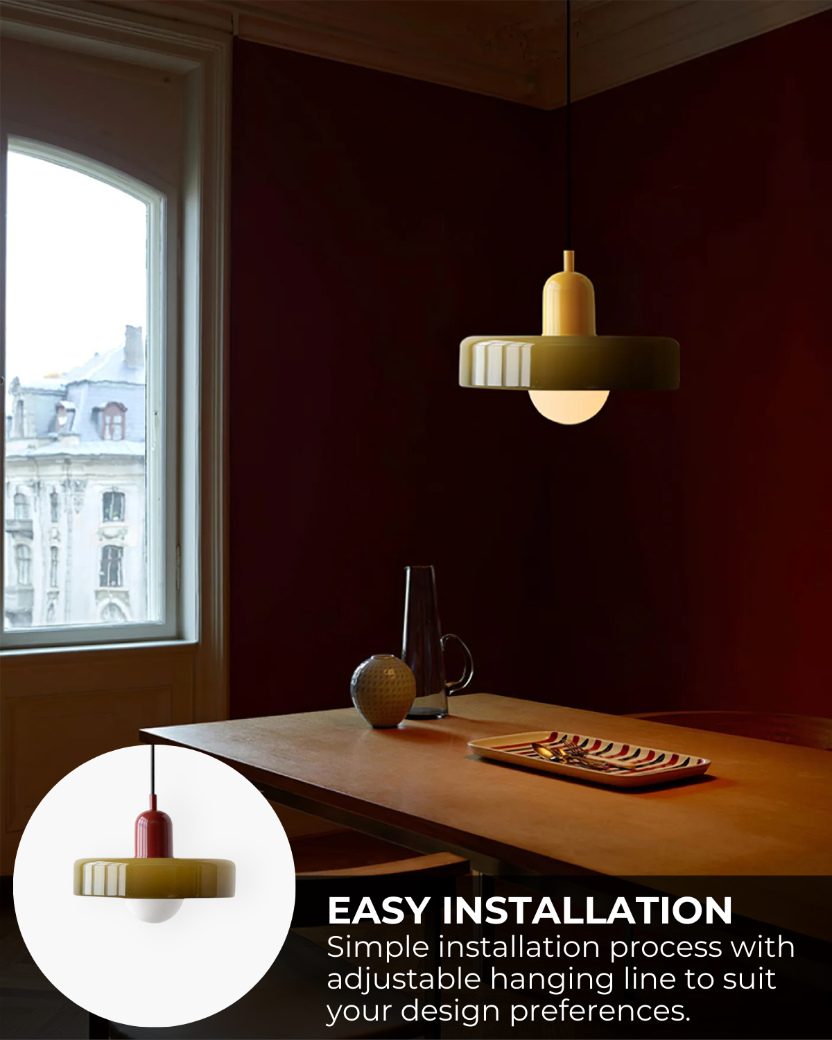 Pendant Ceiling Light - Luretta - Colour Pop Design - Retro Glass Lighting