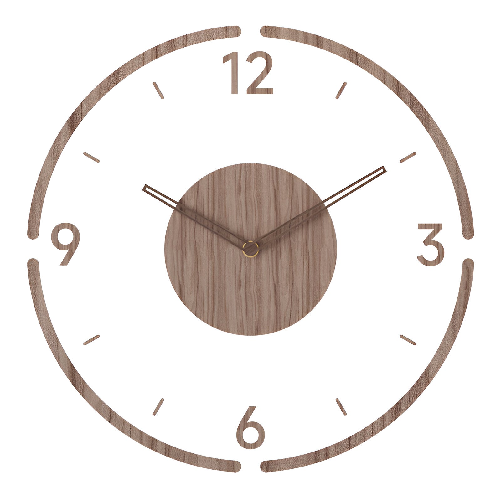 Wall Clock - Timora - Transparent Acrylic Design - Silent Wood Clock