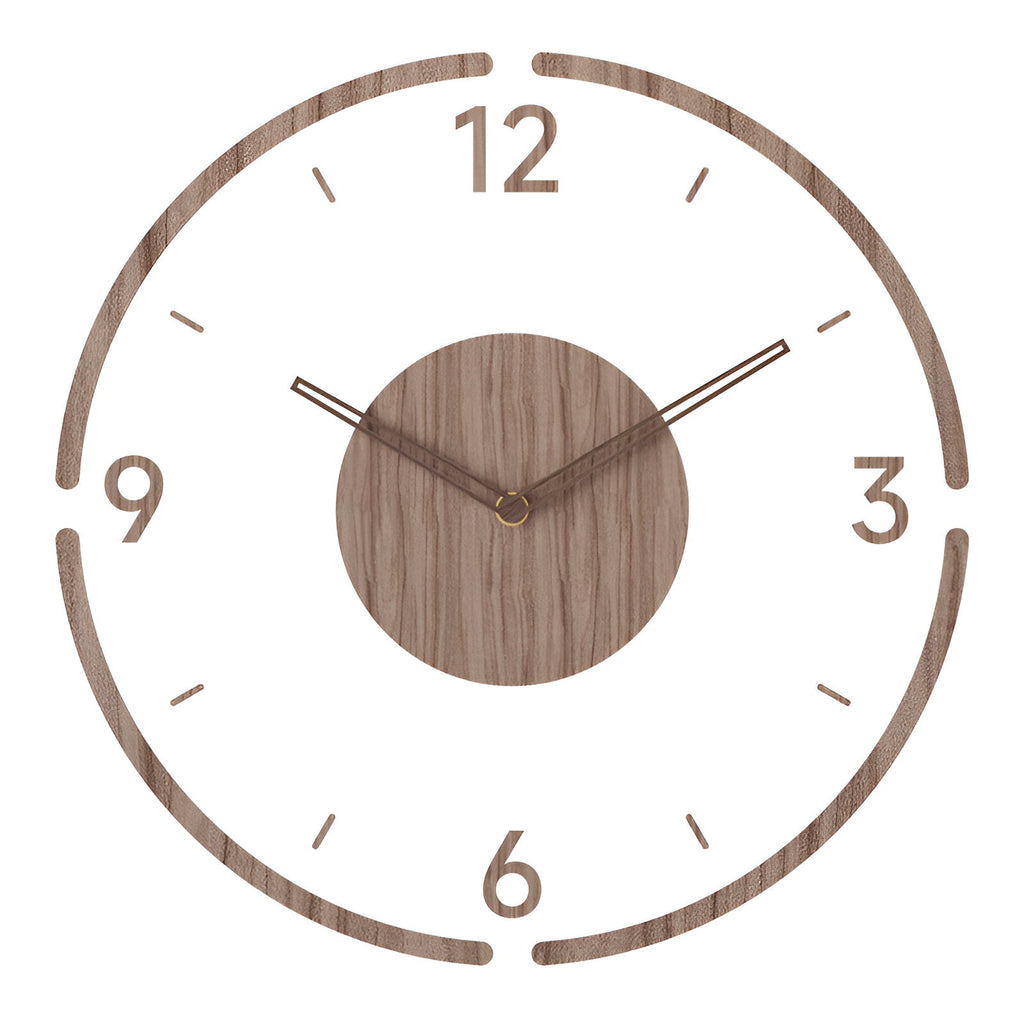 Wall Clock - Timora - Transparent Acrylic Design - Silent Wood Clock