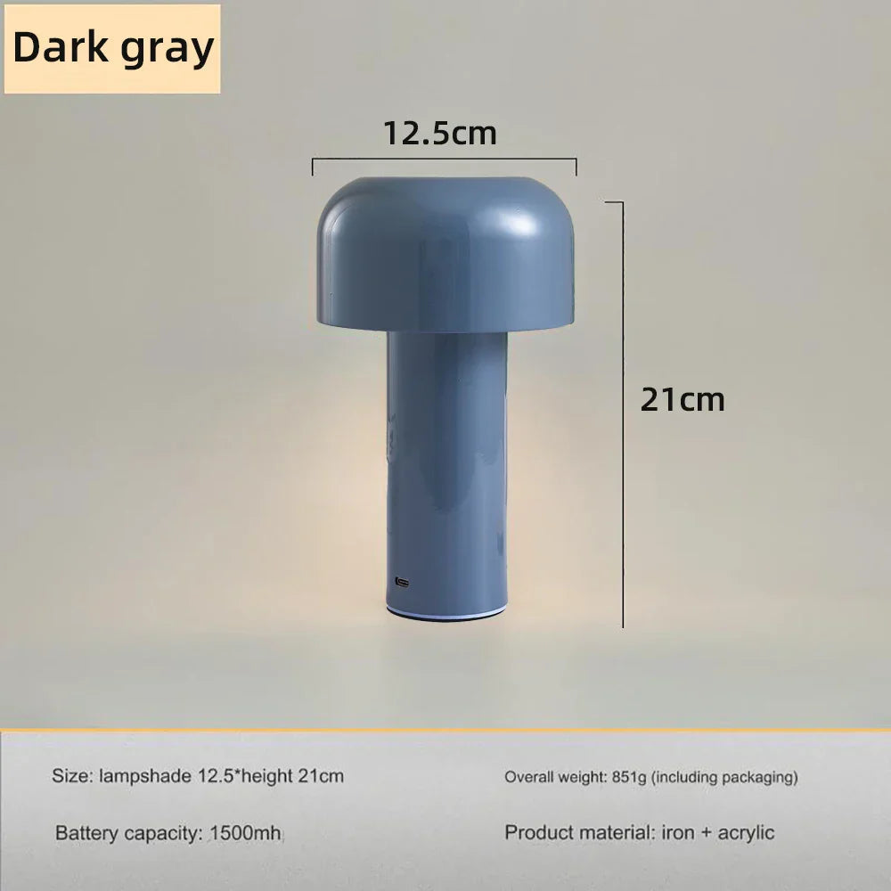 Mushroom Lamp - LumoMush - Rechargeable LED Light - Playful Home Decor