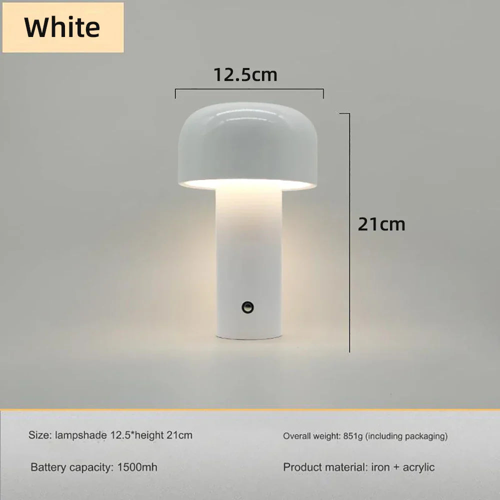 Mushroom Lamp - LumoMush - Rechargeable LED Light - Playful Home Decor